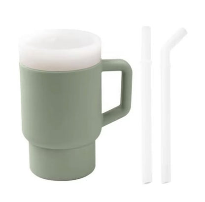 Minelay Soft Cup mit 2 Silikonstrohhalmen
