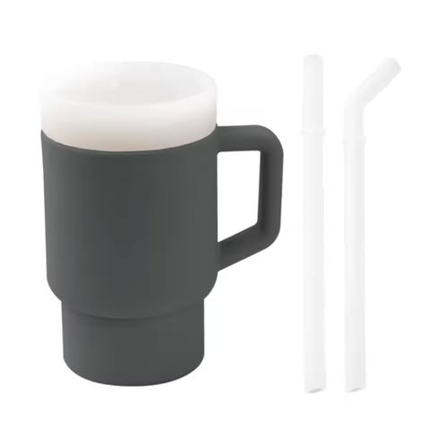 Minelay Soft Cup mit 2 Silikonstrohhalmen
