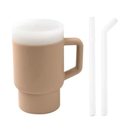 Minelay Soft Cup mit 2 Silikonstrohhalmen