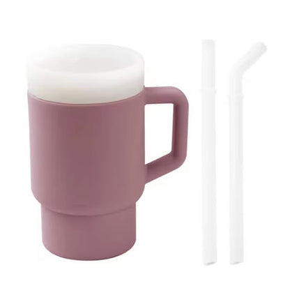 Minelay Soft Cup mit 2 Silikonstrohhalmen