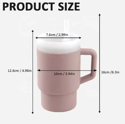 Minelay Soft Cup mit 2 Silikonstrohhalmen