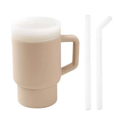 Minelay Soft Cup mit 2 Silikonstrohhalmen